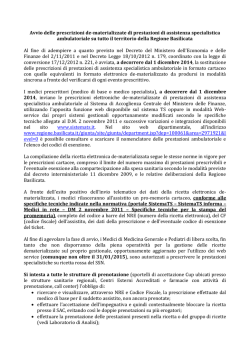 Avvio delle prescrizioni de-materializzate di