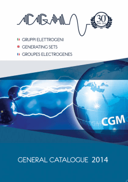 Scarica il catalogo - CGM Gruppi Elettrogeni