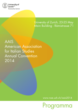 Programma - Romanisches Seminar