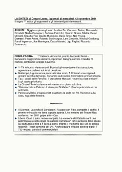 Clicca qui per leggere la sintesi di Cesare Lanza