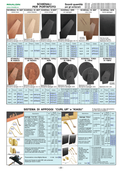 SCHIENALI PER PORTAFOTO SISTEMA DI APPOGGI