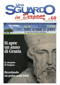 Si apre un anno di Grazia