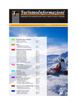 Gennaio-Febbraio 2014 - TurismoInformazioni