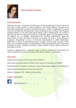 Osteopatia, Dott.ssa Daiana Papasodaro