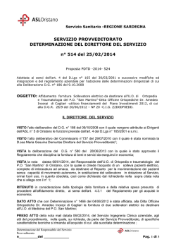Determinazione n&deg;514 del 25.02.2014.