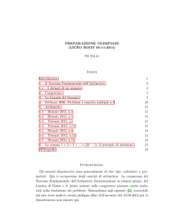 Preparazione alle Olimpiadi