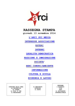 RASSEGNA STAMPA