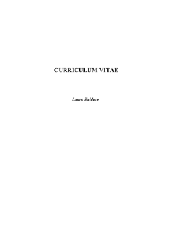 curriculum vitae - Dipartimento di Matematica e Informatica