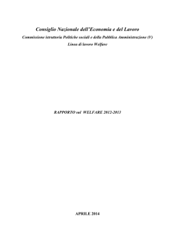 RAPPORTO sul WELFARE 2012-2013