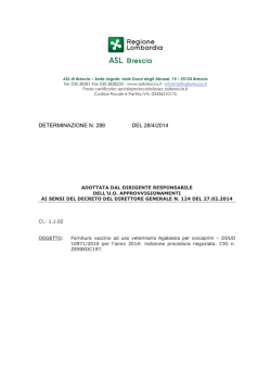 DETERMINAZIONE N. 288 DEL 28/4/2014