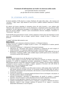 informativa generale sui rischi - Istituto Comprensivo "Anna Frank