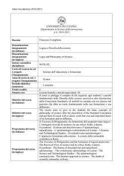 Logica e filosofia della scienza