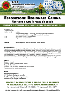 Fiera della Caccia 2014 - modulo Esposizione canina OK.indd