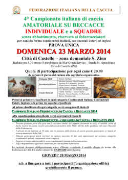 4&deg; campionato italiano amatoriale su beccacce - atc rieti-1