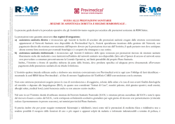 GUIDA ALLE PRESTAZIONI SANITARIE - REGIME DI