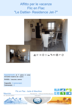 Affitto per le vacanze Flic en Flac "Le Dattier- Residence Jet-7"