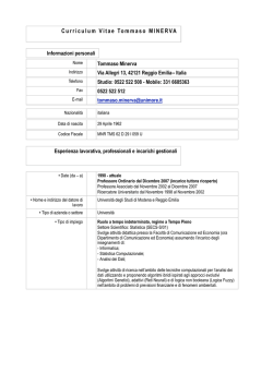 Tommaso Minerva - Universit&agrave; degli Studi di Foggia