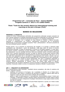 Programma LLP Leonardo da Vinci Azione mobilit&agrave;