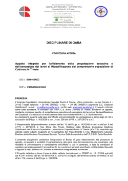 DISCIPLINARE DI GARA CATTINARA