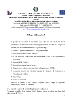 Verbale N.3 del 27 novembre 2013 - Liceo Statale Regina Margherita