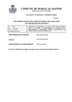 COMUNE DI MARACALAGONIS