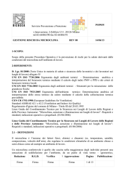 Gestione rischi da microclima