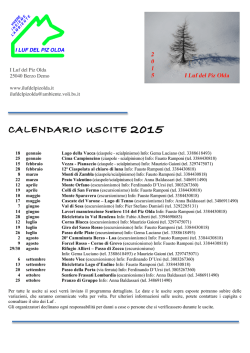 scarica il calendario delle uscite 2015 in formato