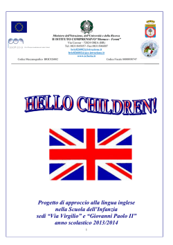 Progetto "HELLO CHILDREN" - 2&deg; Istituto Comprensivo
