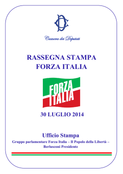30 luglio 2014 - Gruppo PDL – Berlusconi Presidente