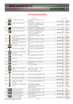 Lista articoli disponibili