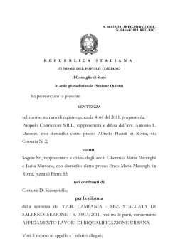 Consiglio di Stato Sentenza N. 6125-2013