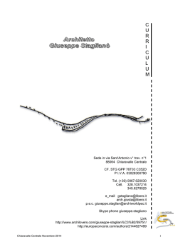 C U R R I C U L U M - ordine degli Architetti di Catanzaro
