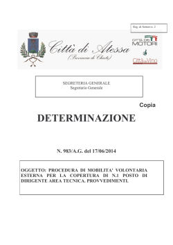 Determina 983 del 17-06-2014 MOBILITA VOLONTARIA