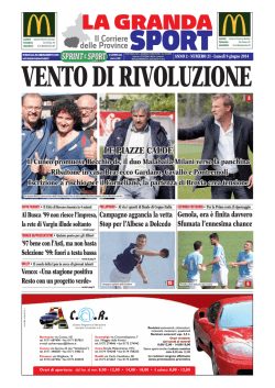 N&deg; 21 &ndash; La Granda Sport del 09/06/2014