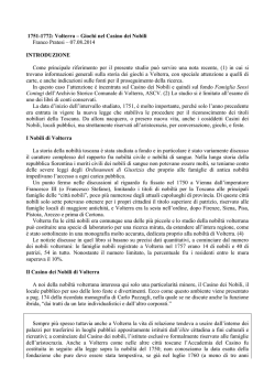 1751-1772: Volterra &ndash; Giochi nel Casino dei Nobili Franco Pratesi