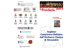 gennaio - settembre 2013 - Orchestra classica di Alessandria