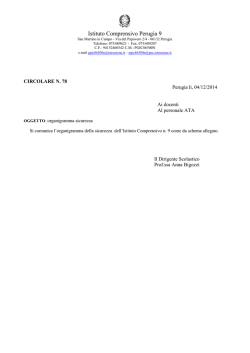 Circ. n. 78 organigramma sicurezza