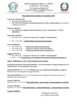 Il Dirigente Scolastico prof. Roberto Bernardini