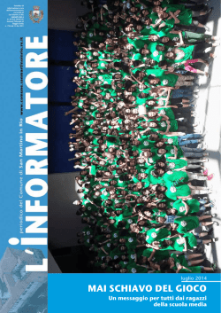 maI schIavO deL GIOcO - Comune di San Martino in Rio