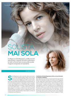 SOLISTA, MAI SOLA - Sonia Bergamasco