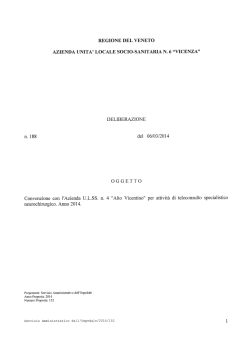 DELIBERAZIONE n. 188 del 06/03/2014