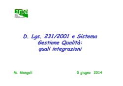 Presentazione a cura di M. Mengoli