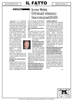 Ormai siamo incompatibili