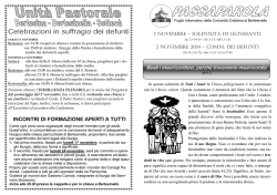 INCONTRI DI FORMAZIONE APERTI A TUTTI