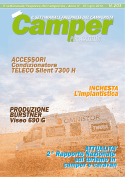 Il settimanale freepress del camperista - Anno V Il