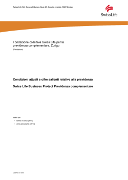 Condizioni attuali e cifre salienti relative alla previdenza