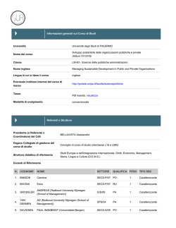 SUA LM63-internazional - Universit&agrave; di Palermo