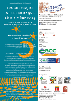 fuochi magici nelle romagne lòm a mêrz 2014
