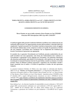 Borsa Protetta con cap su indice azionario: Borsa