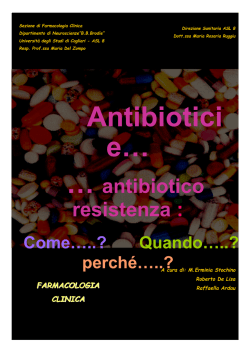 Antibiotici e… - Servizio di informazione sul farmaco